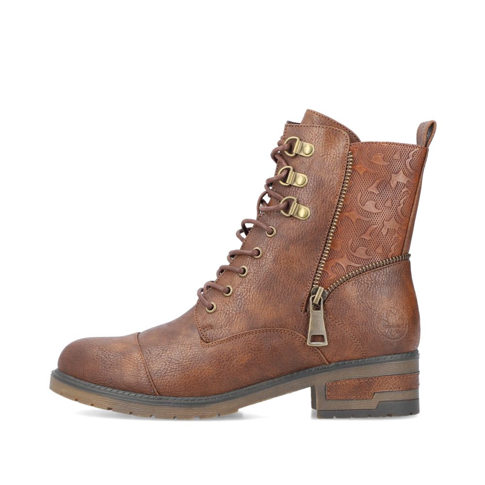 Rieker Women's Biker Boots Chocolate Brown