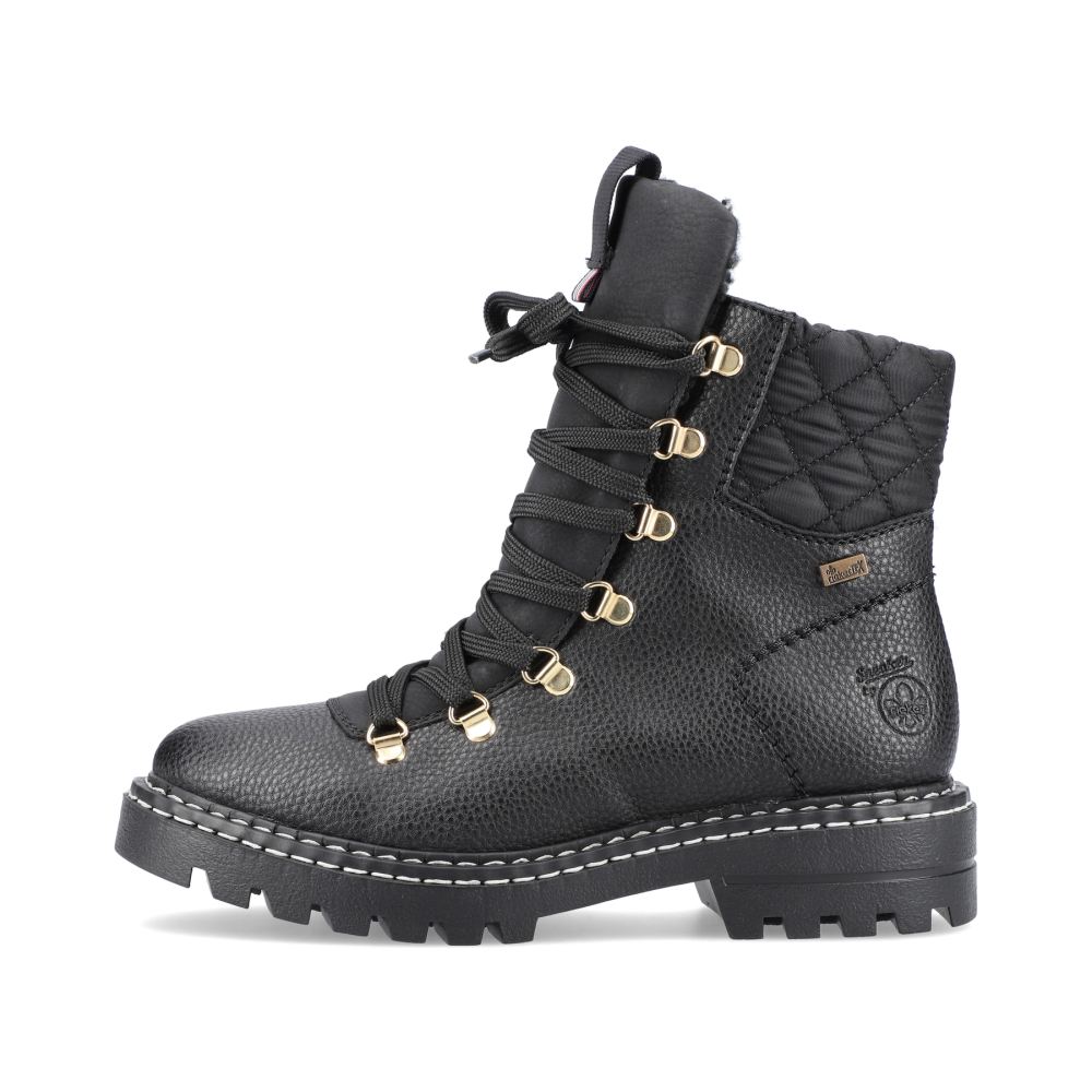 Rieker Women's Biker Boots - Night Black