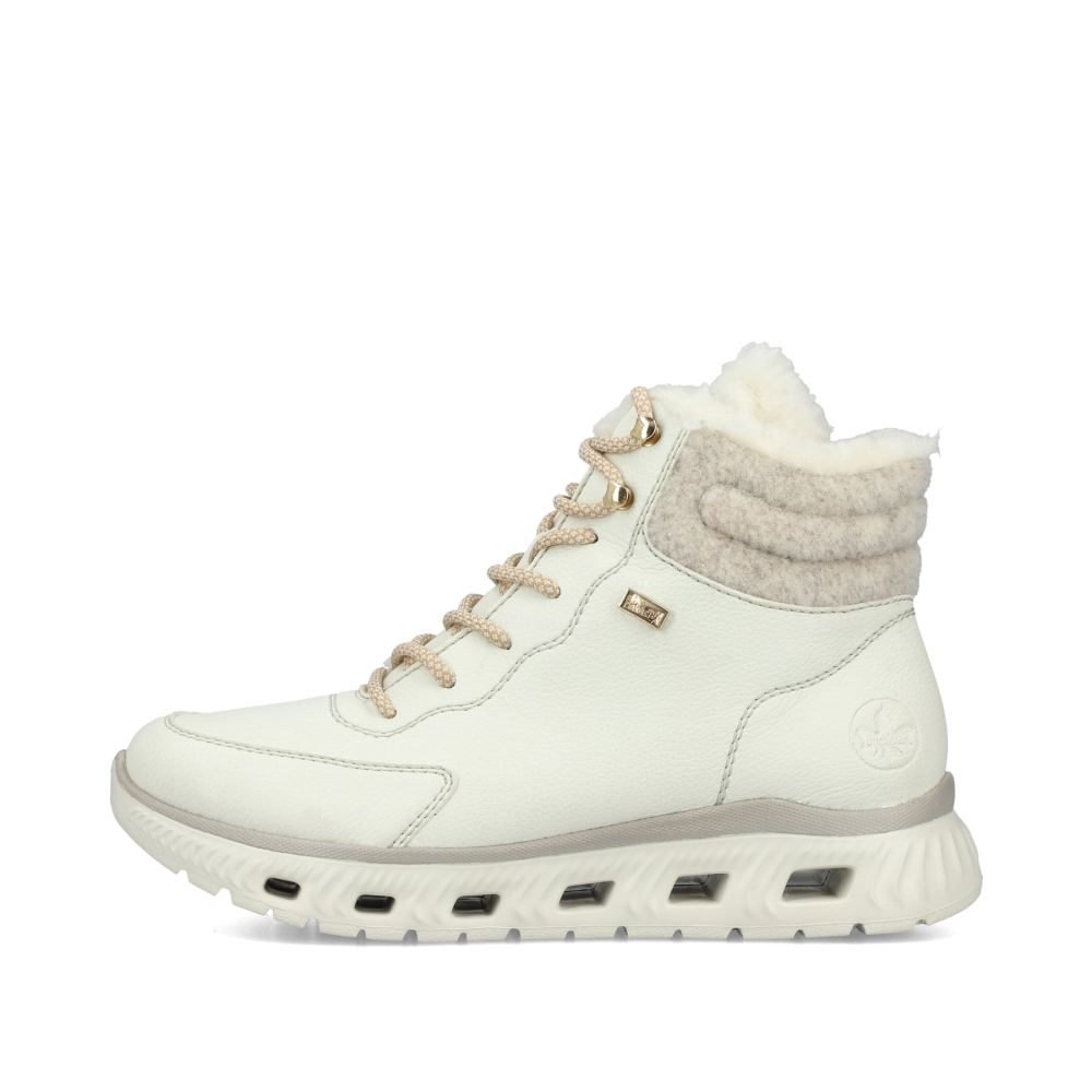 Rieker Women's Lace-Up Boots - Swan White