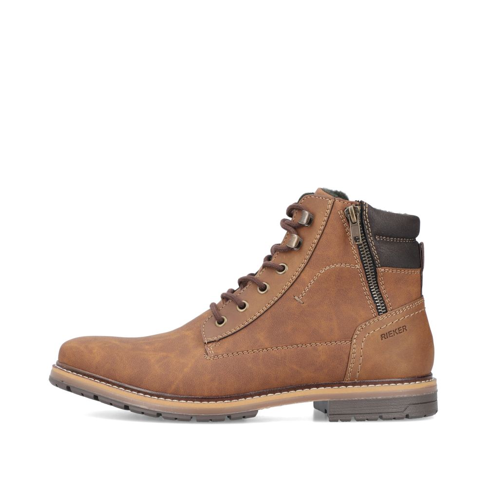 Rieker Men's Lace-Up Boots Light Brown