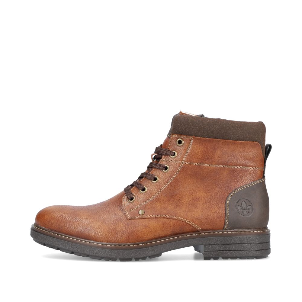 Rieker Men's Lace-Up Boots Caramel Brown