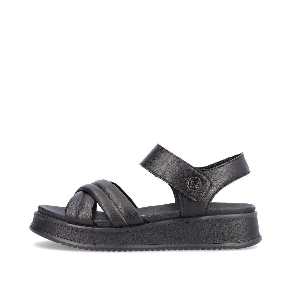 Rieker Evolution Women's Strappy Sandals Midnight Black
