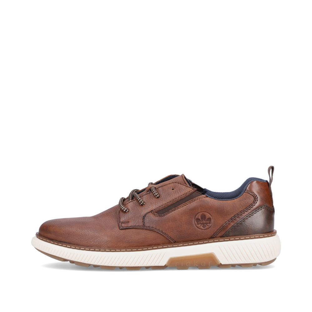 Rieker Men's Lace-Up Shoes - Chestnut Brown