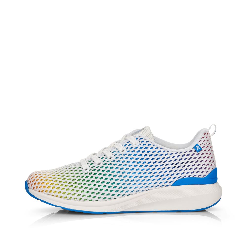Rieker Evolution Women's Low Sneakers - Crystal-White Rainbow