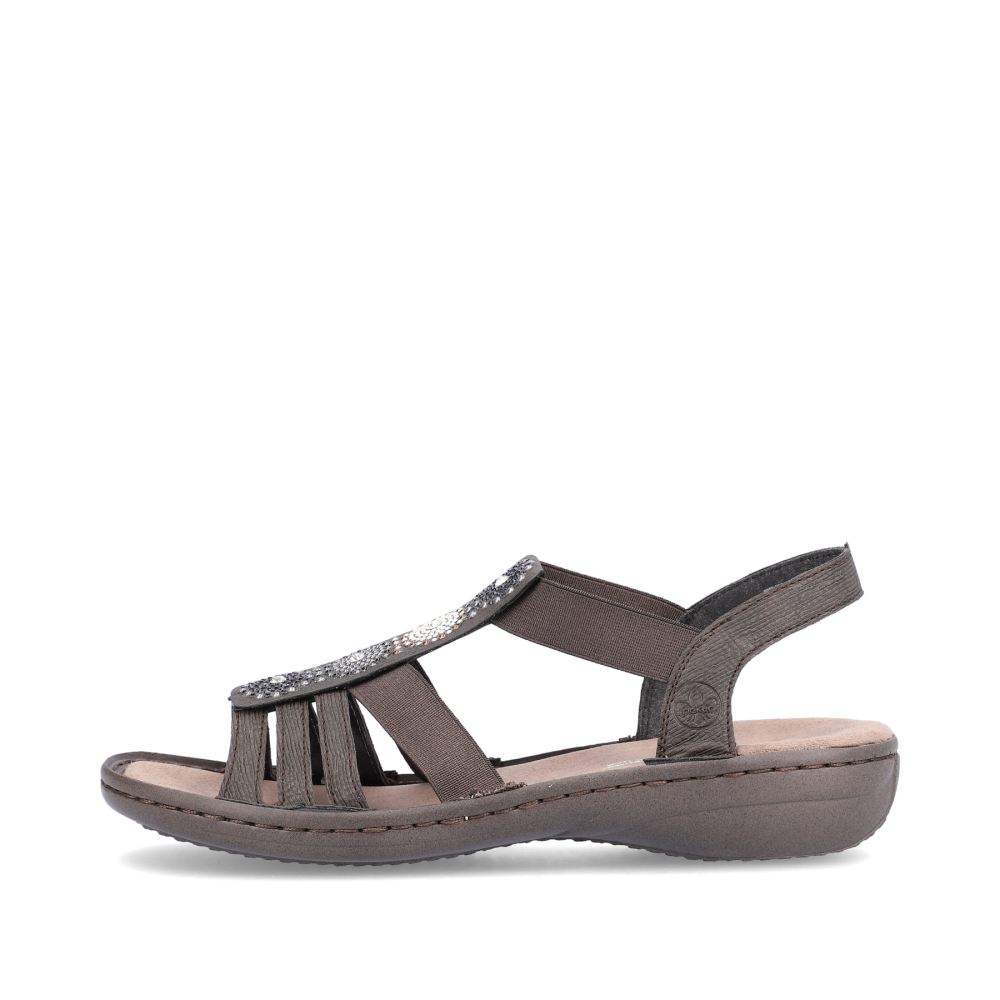 Rieker Women's Strappy Sandals - Black/Gray