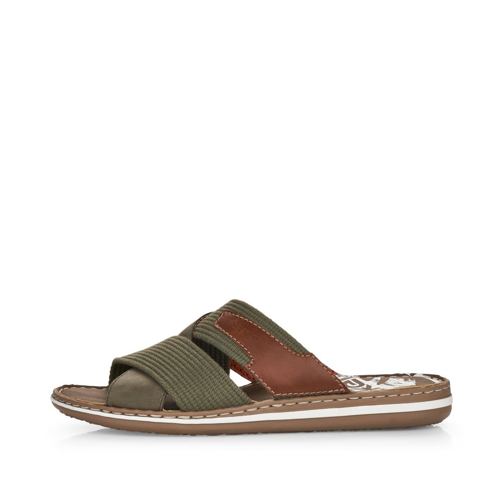 Rieker Men's Mules - Olive Green