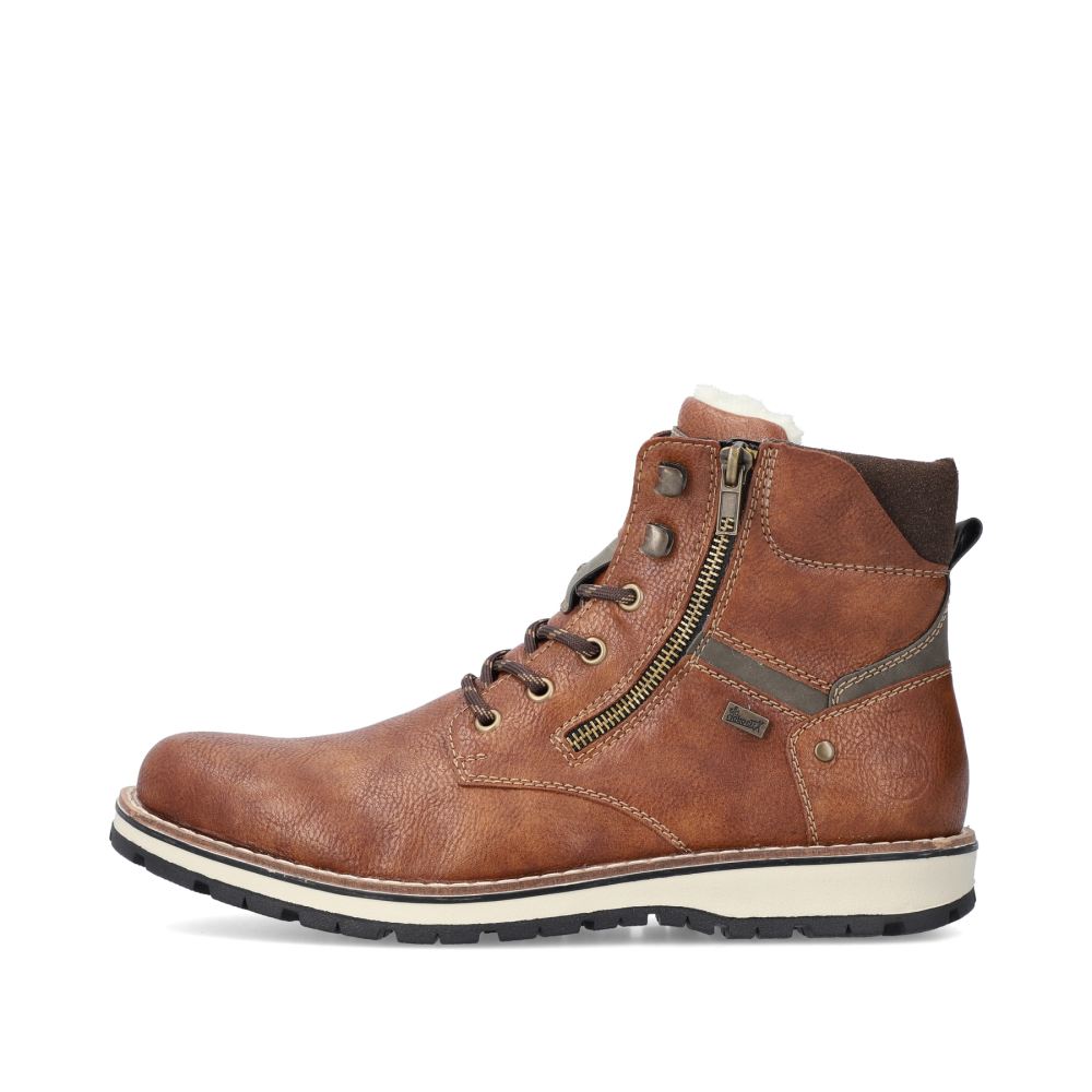 Rieker Men's Lace-Up Boots Caramel Brown