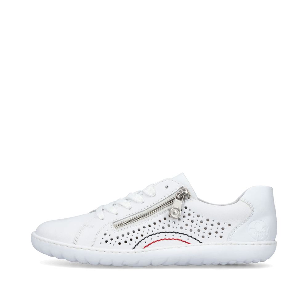 Rieker Women's Lace-Up Shoes - Pearl White