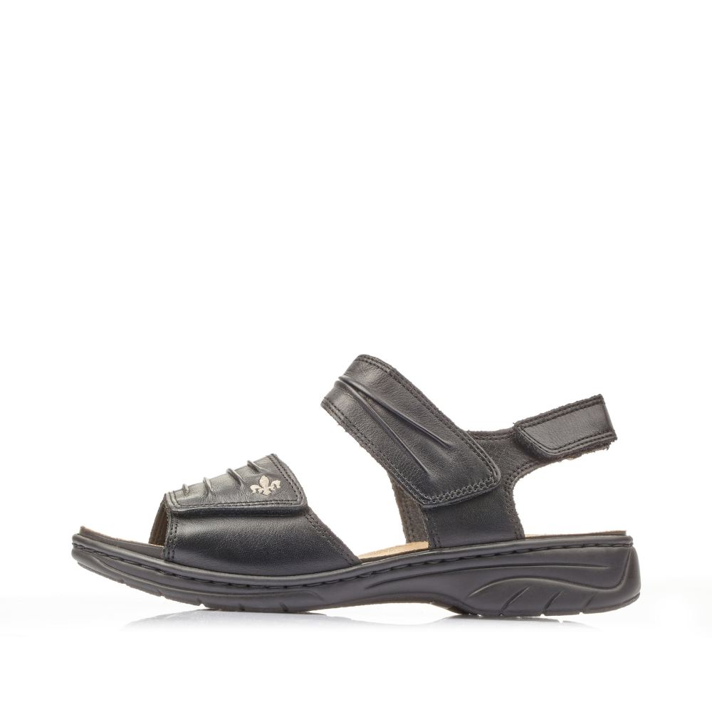 Rieker Women's Strappy Sandals - Night Black