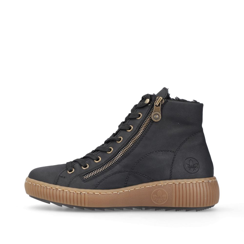 Rieker Women's Lace-Up Shoes - Asphalt Black