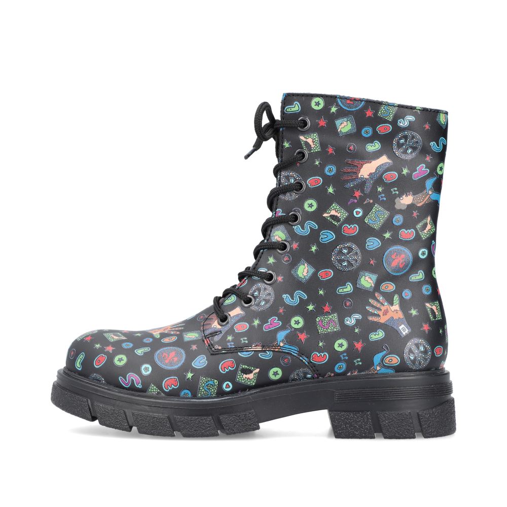 Rieker Women's Biker Boots - Multi-Black