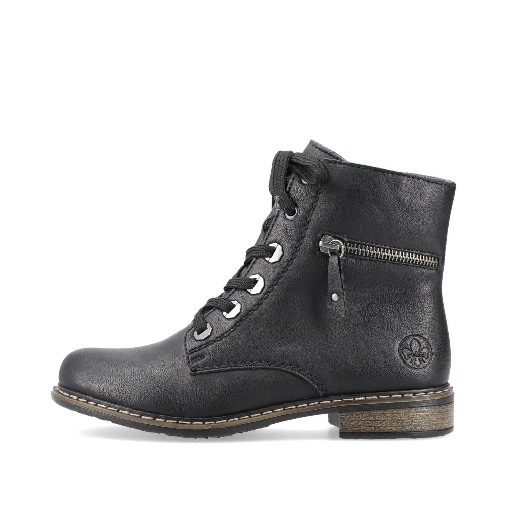 Rieker Women's Biker Boots - Deep Black