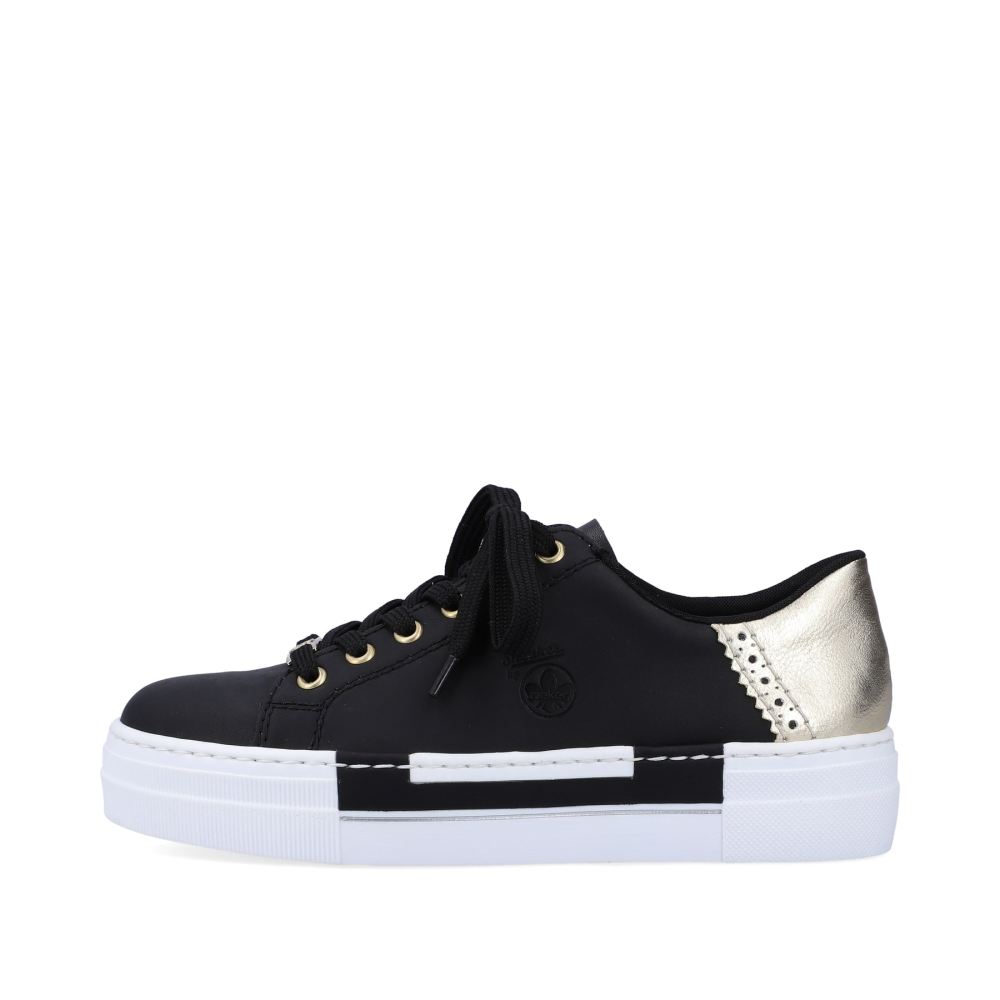 Rieker Women's Low Sneakers - Graphite Black