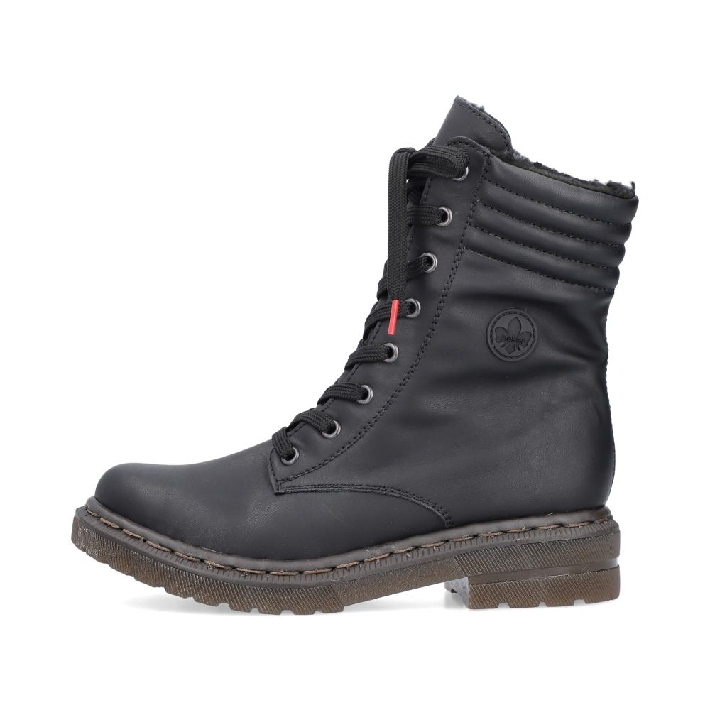 Rieker Women's Lace-Up Boots - Deep Black