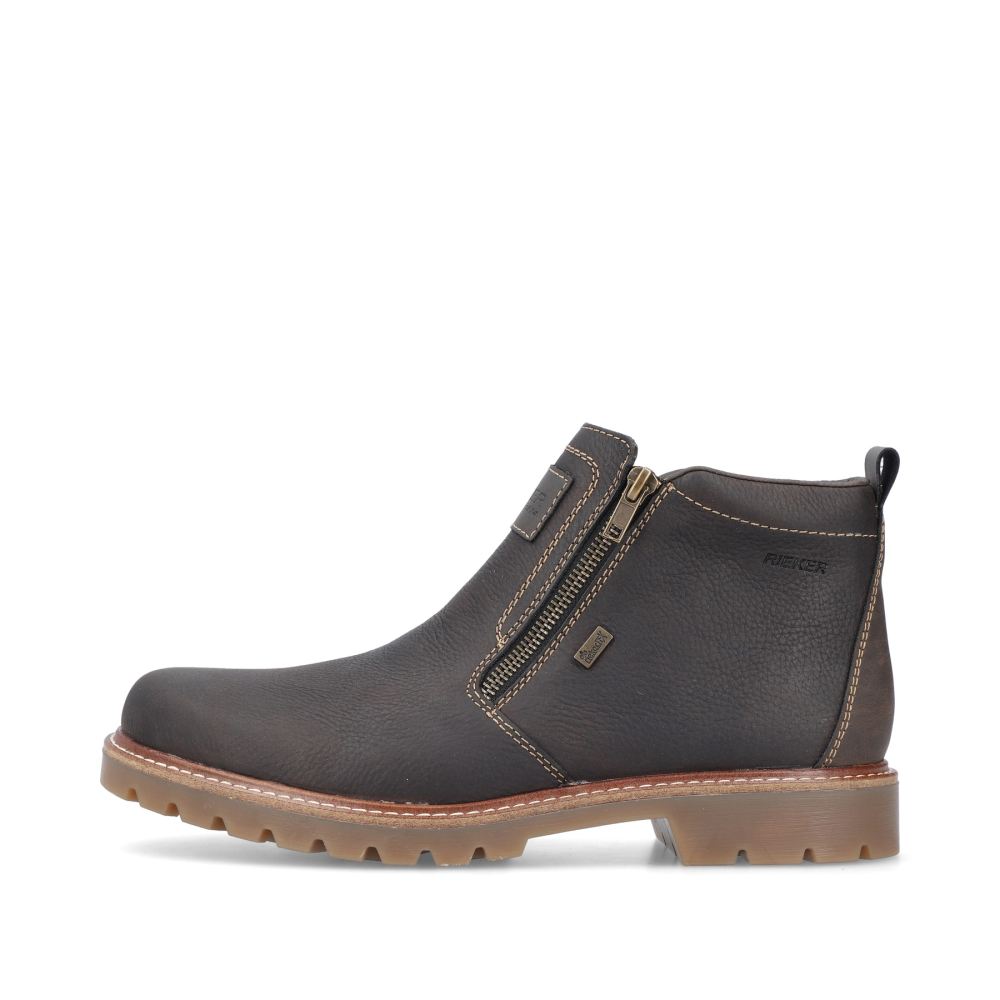 Rieker Men's Ankle Boots - Black-Brown