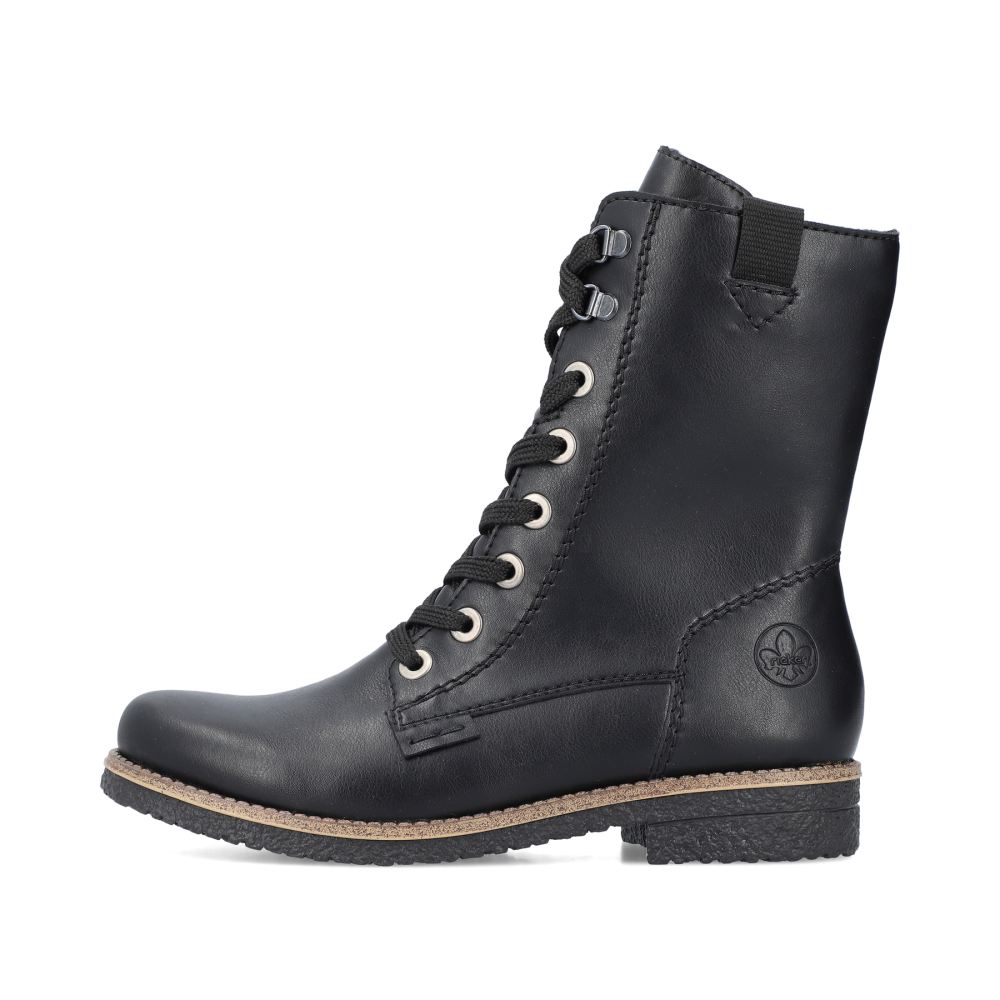 Rieker Women's Lace-Up Boots - Deep Black