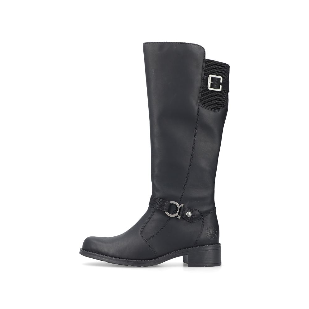 Rieker Women's High-Shaft Boots - Night Black