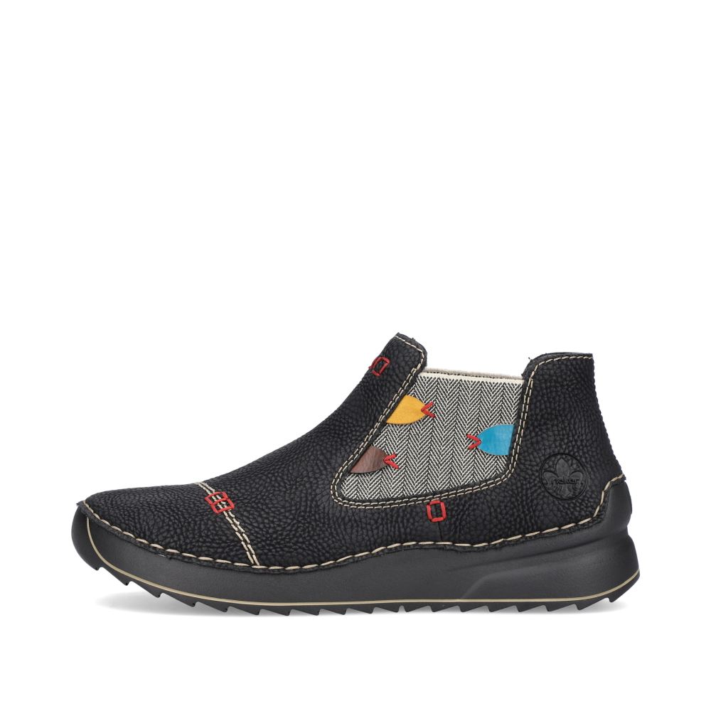 Rieker Women's Chelsea Boots Asphalt Black-Multi