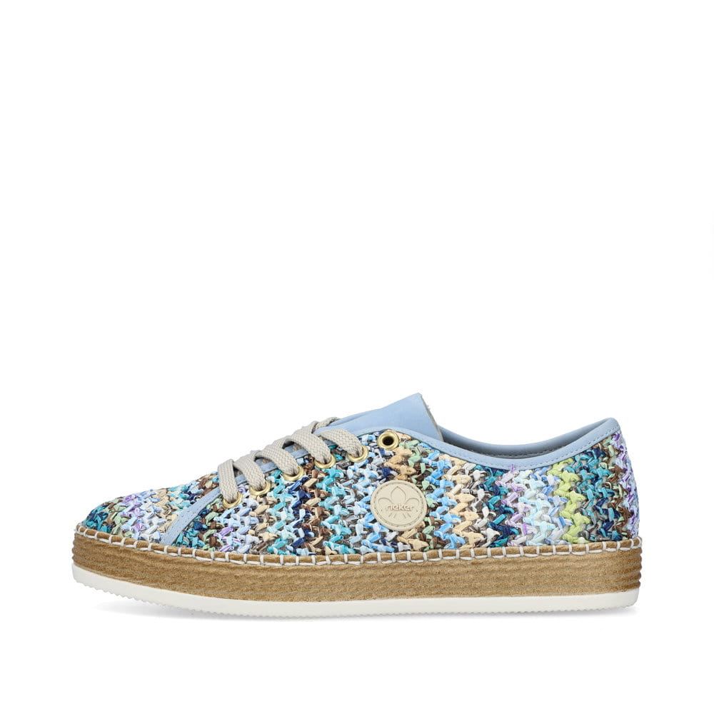 Rieker Women's Lace-Up Shoes Multi-Sky Blue