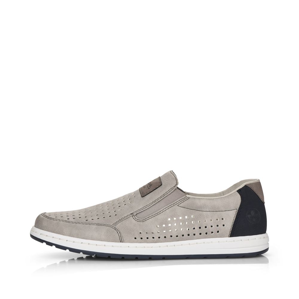 Rieker Men's Slippers - Moon Grey