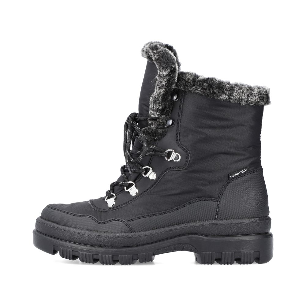 Rieker Women's Lace-Up Boots - Deep Black