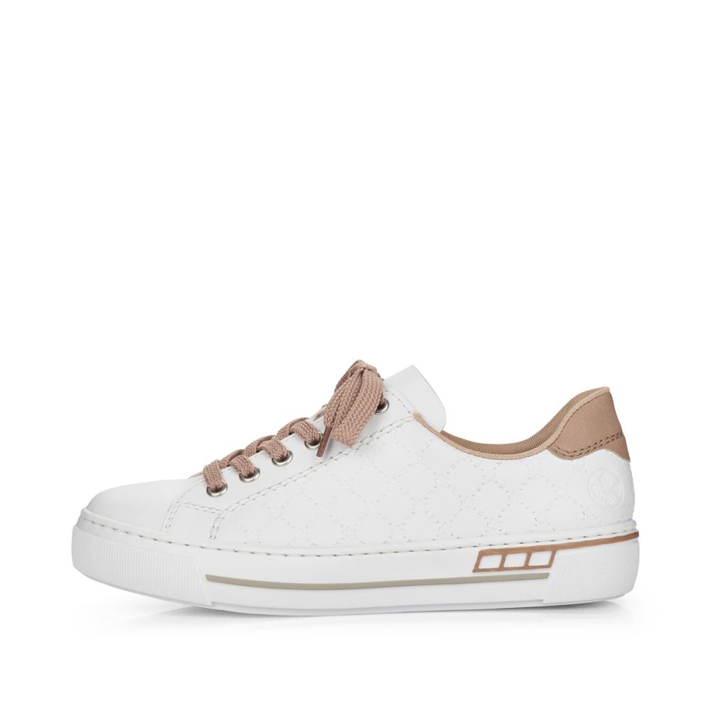 Rieker Women's Low-Top Sneakers - Pearl White
