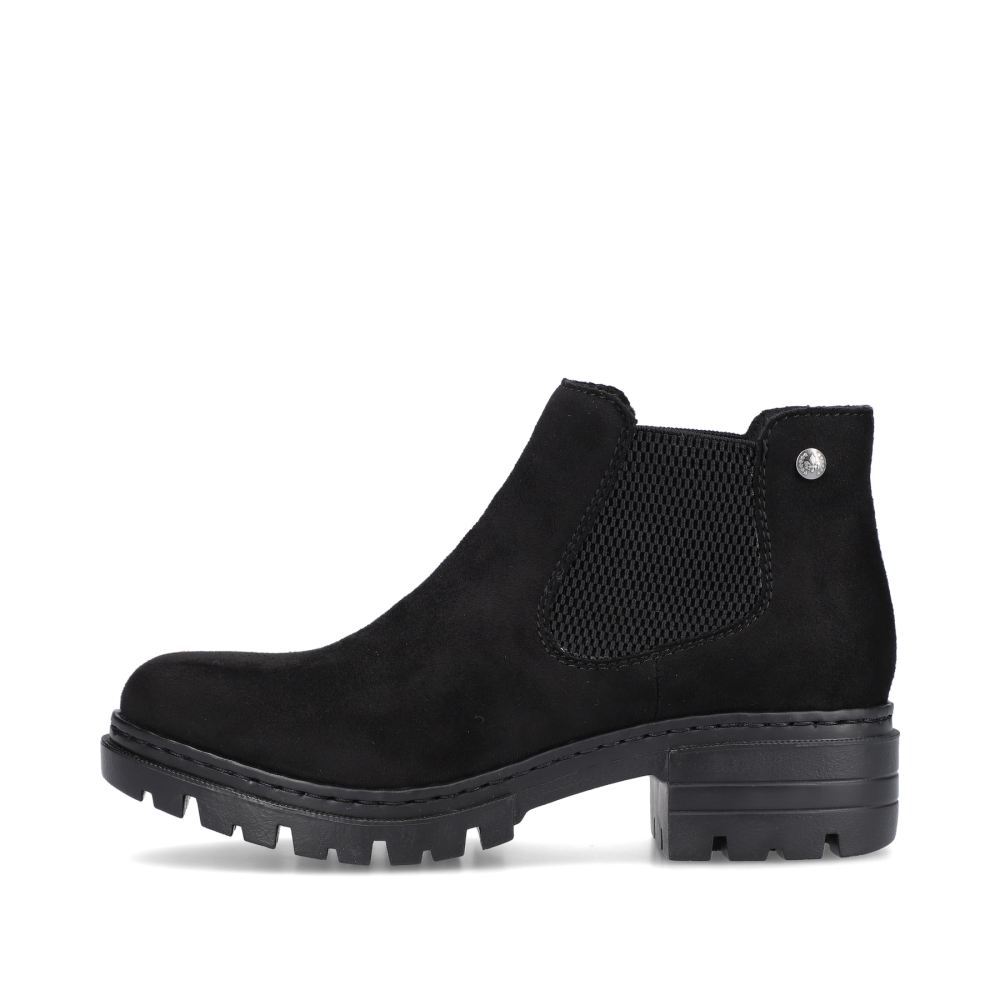 Rieker Women's Chelsea Boots - Graphite Black