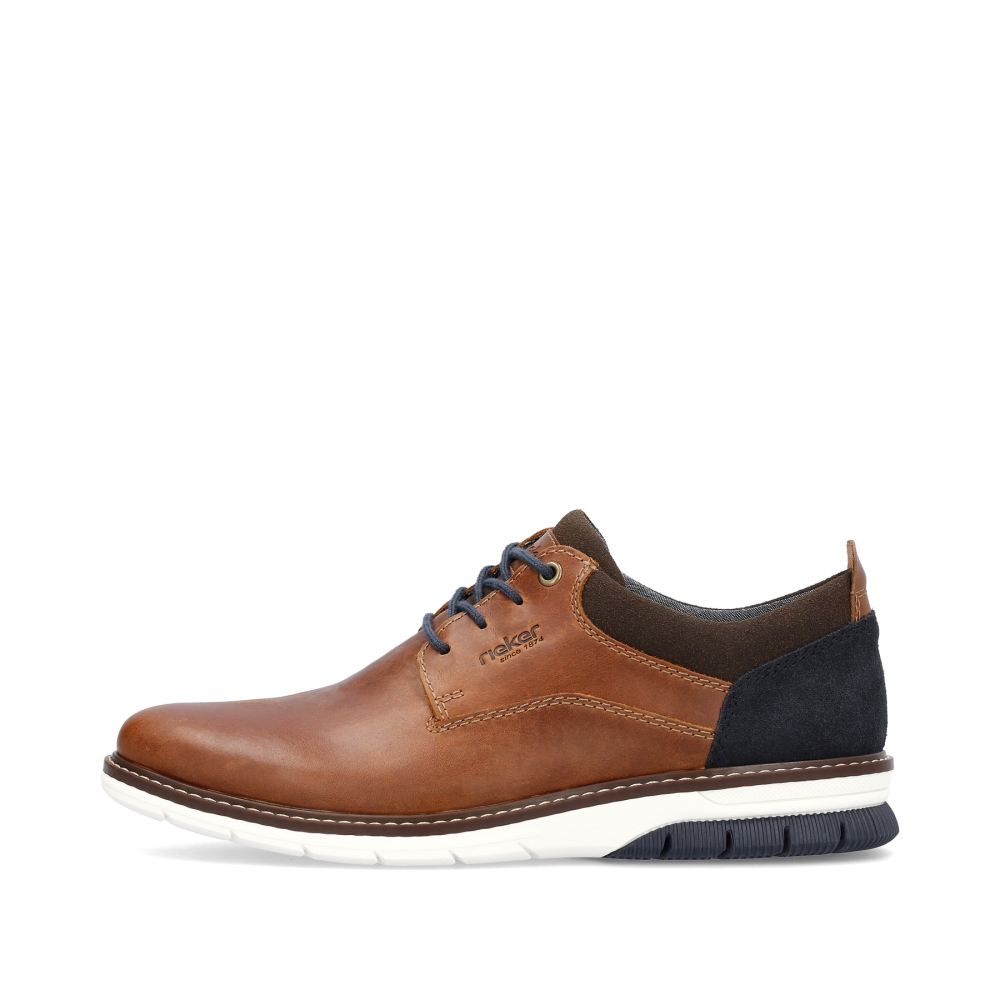 Rieker Men'slace-Up Shoes - Wood Brown