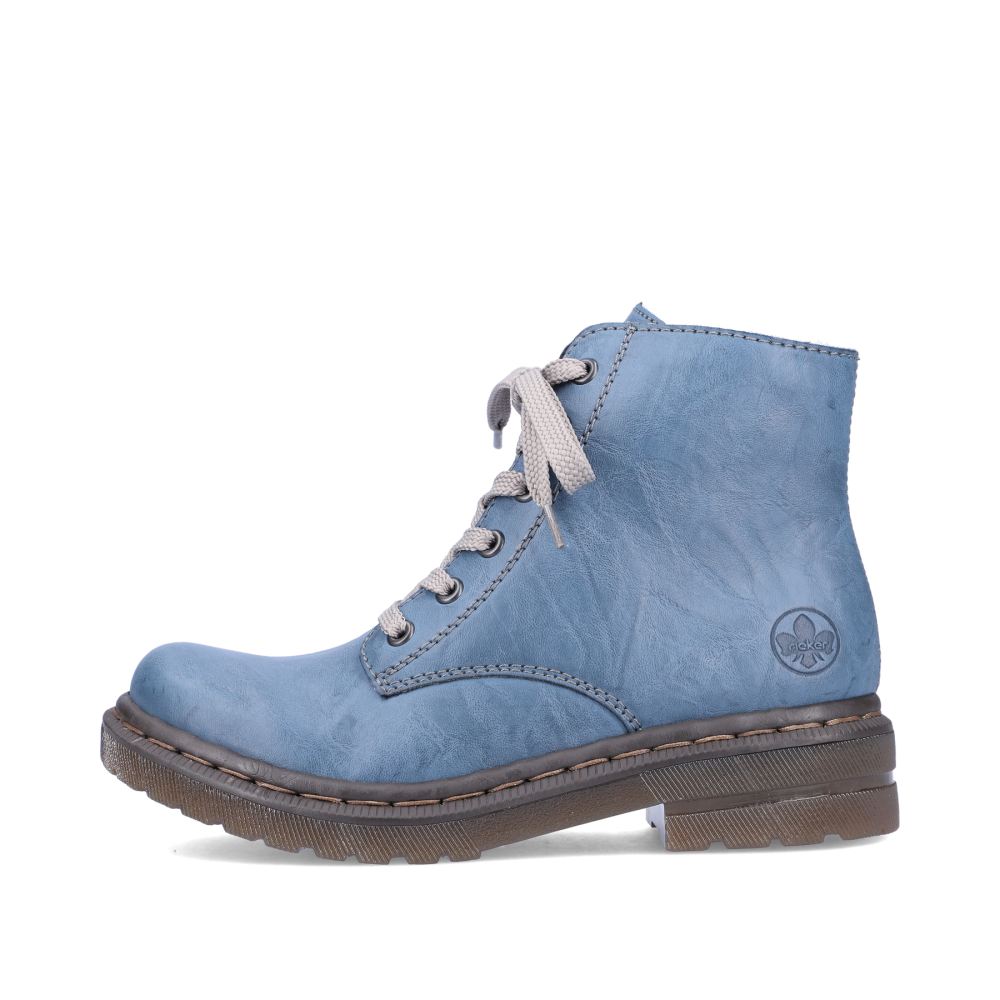 Rieker Women's Lace-Up Boots - Sky Blue