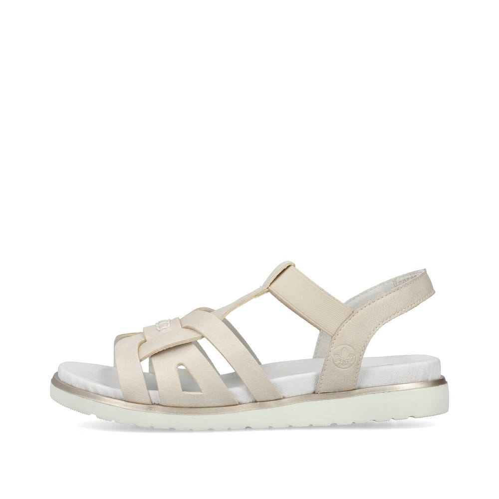 Rieker Women's Strappy Sandals - Pearl White