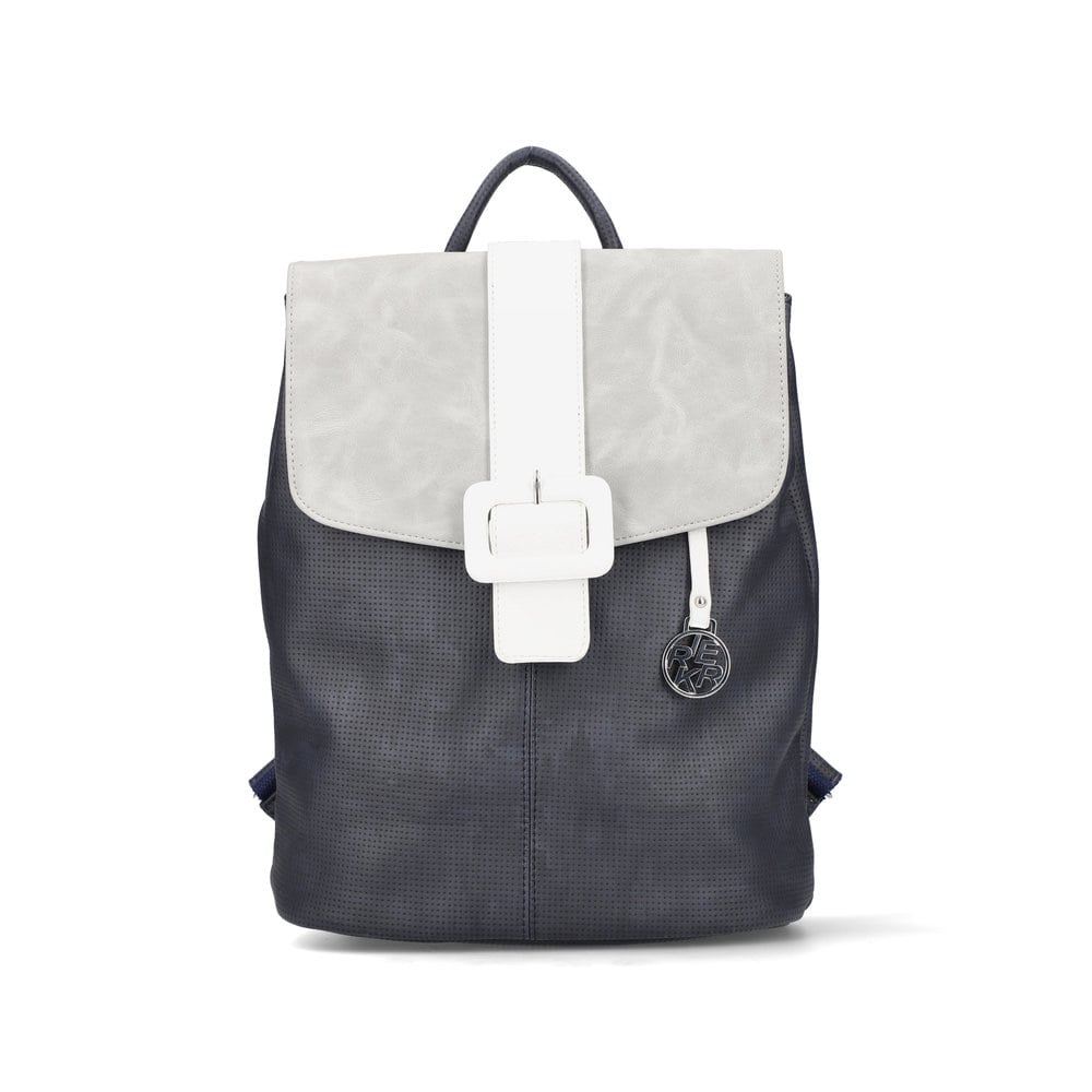 Rieker Women's Backpack Navy Blue-Pure White
