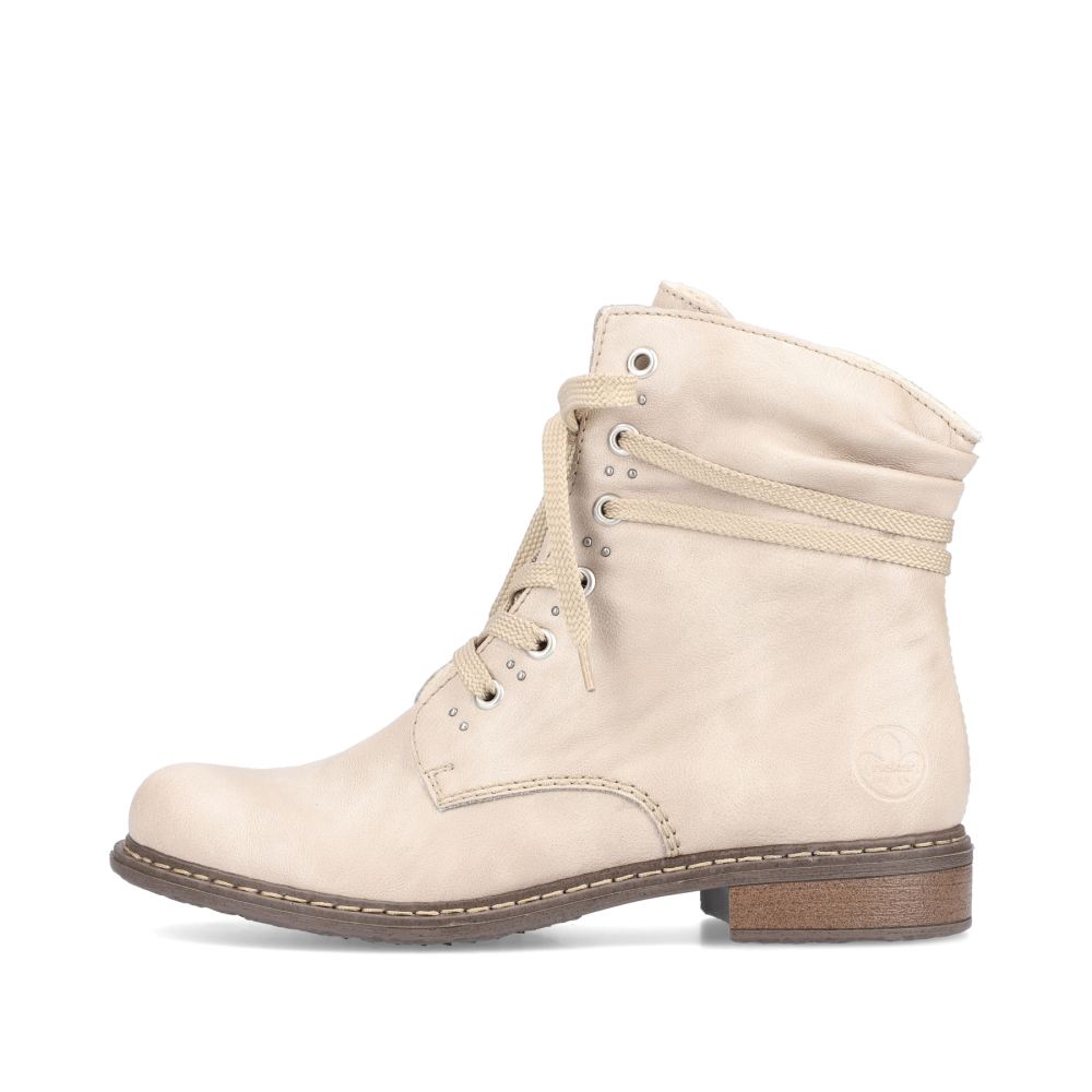 Rieker Women's Lace-Up Boots - Vanilla Beige