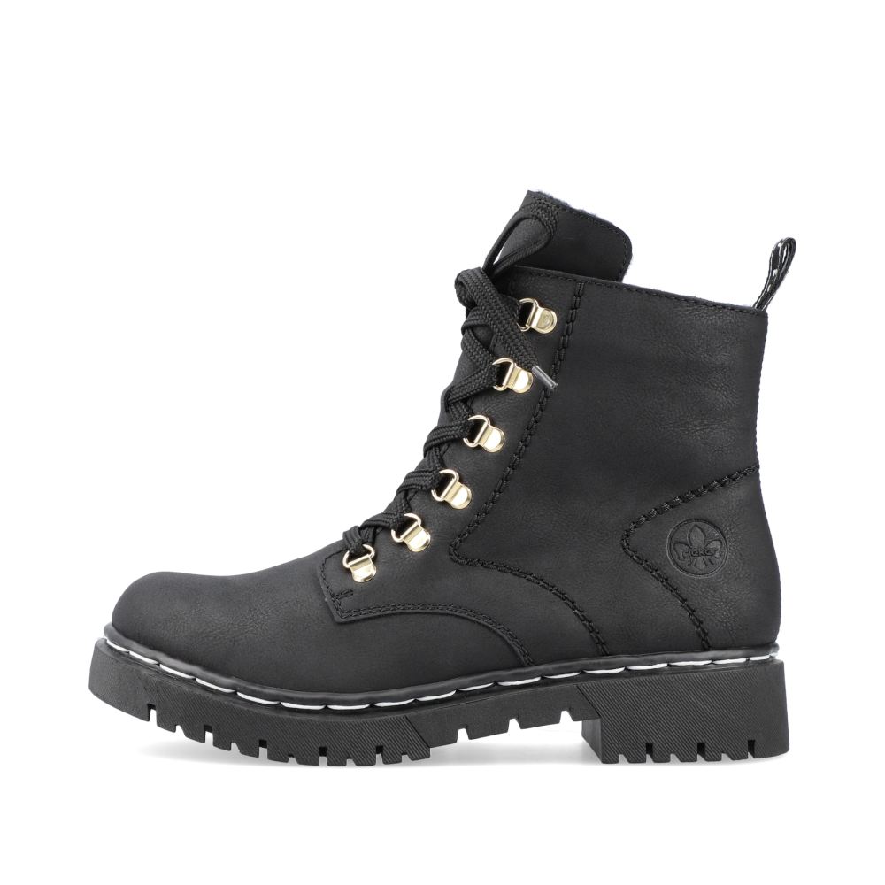 Rieker Women's Biker Boots - Deep Black