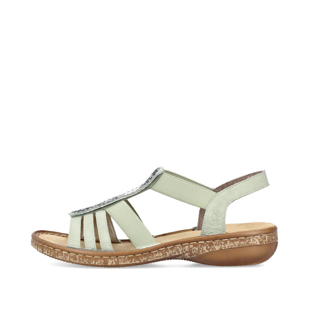 Rieker Women's Strappy Sandals - Mint Green