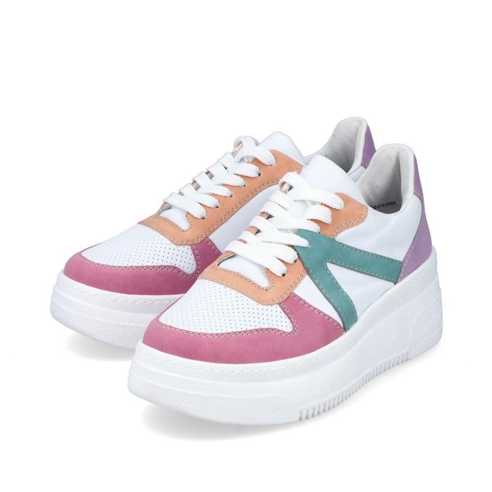 Rieker Women's Low Sneakers Ice White-Multicoloured