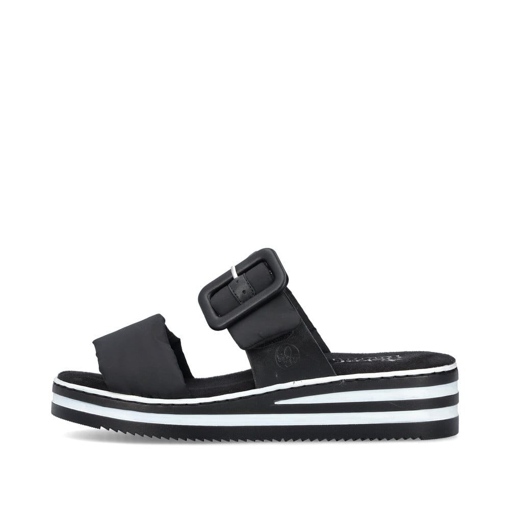 Rieker Women's Mulesasphalt Black