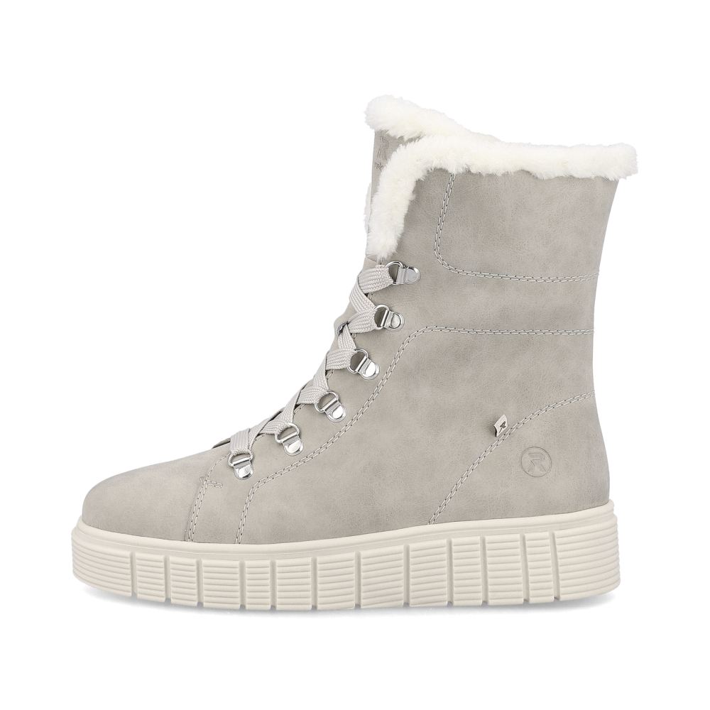 Rieker Evolution Women's Lace-Up Boots - Platinum Grey