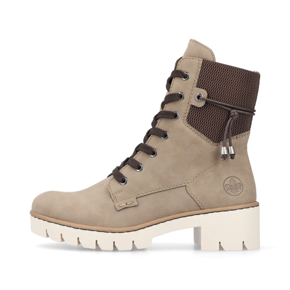 Rieker Women's Lace-Up Boots - Beige-Brown