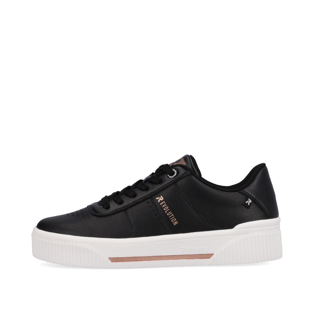 Rieker Evolution Women's Low-Top Sneakers - Night Black