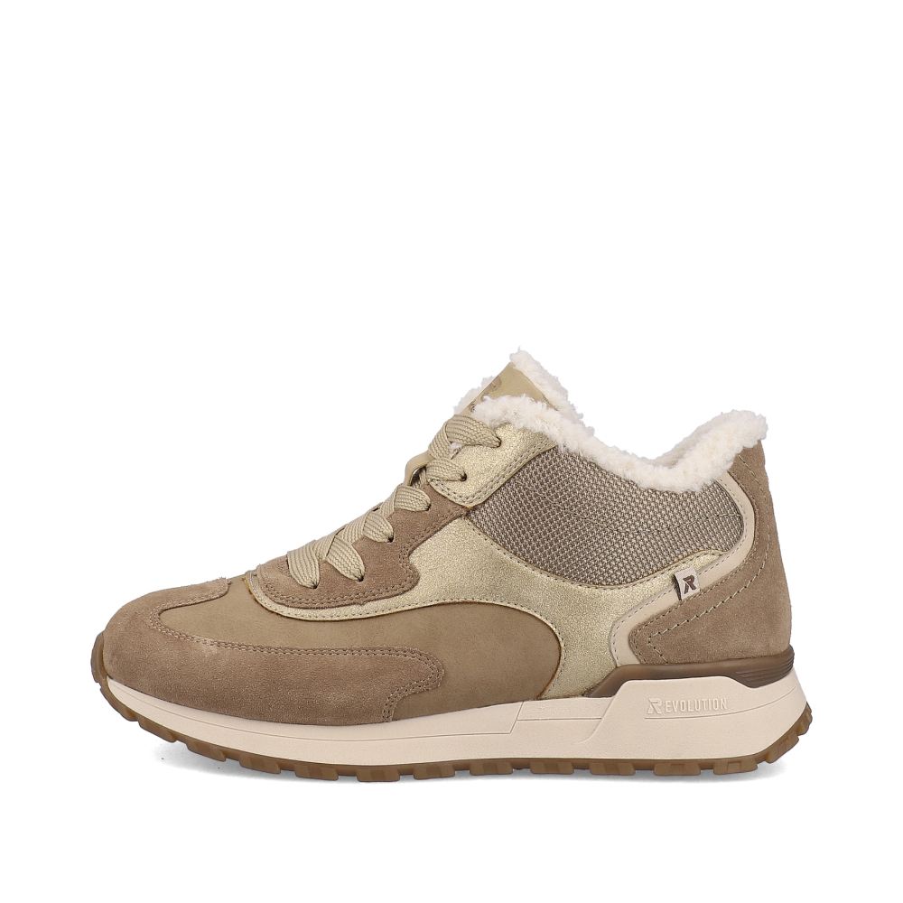 Rieker Evolution Women's High-Top Sneakers - Champagne Beige