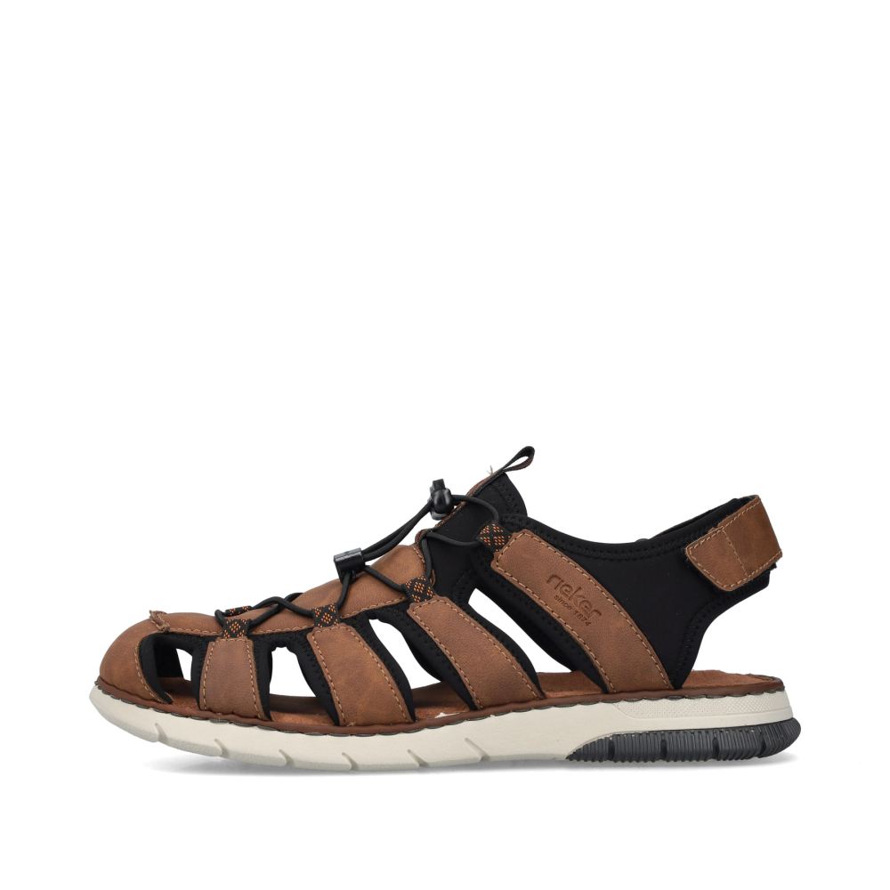 Rieker Men's Trekking Sandals - Nut Brown