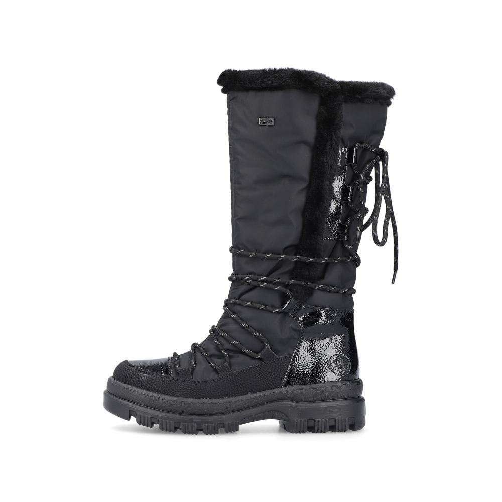 Rieker Women's High Shaft Boots - Graphite Black