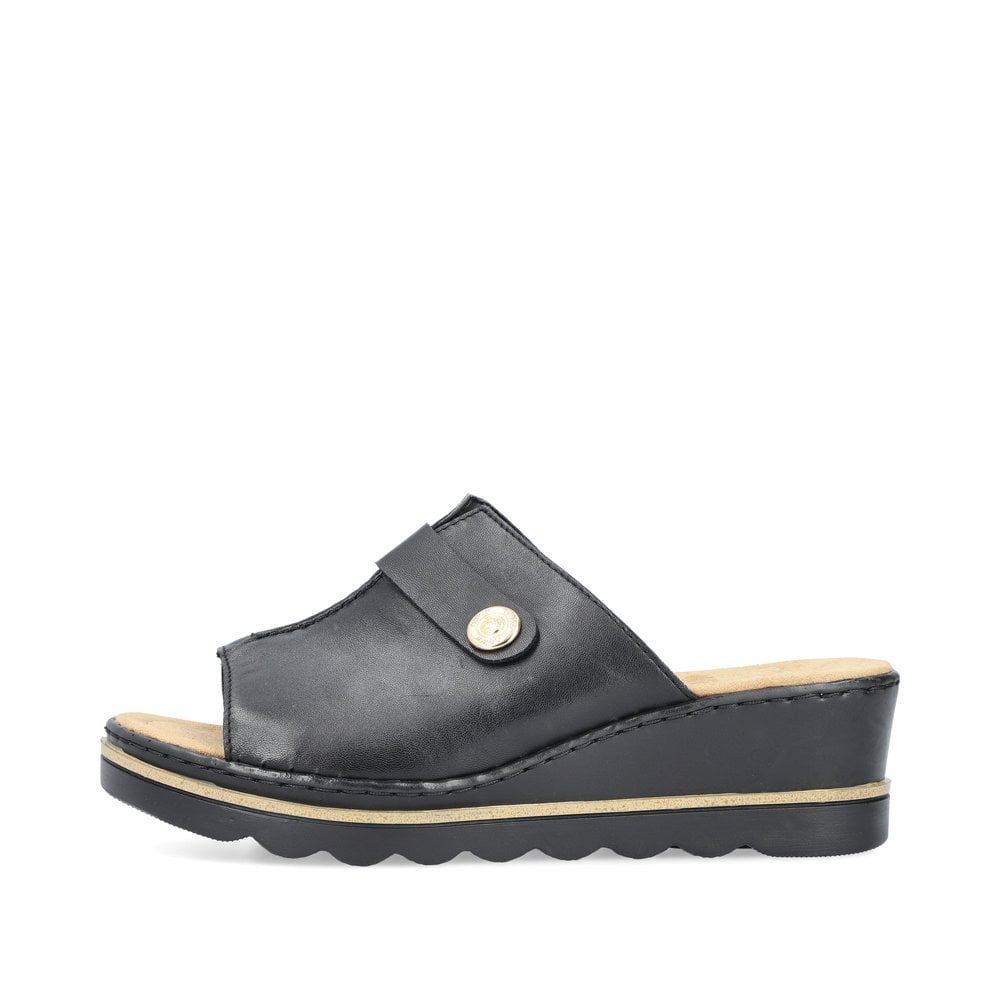 Rieker Women's Mulesasphalt Black