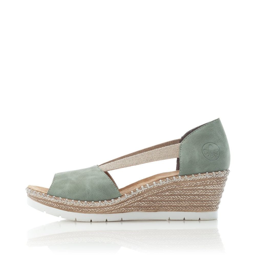 Rieker Women's Wedge Sandals Mint Green