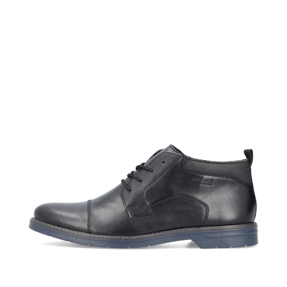 Rieker Men's Lace-Up Shoes - Glossy Black