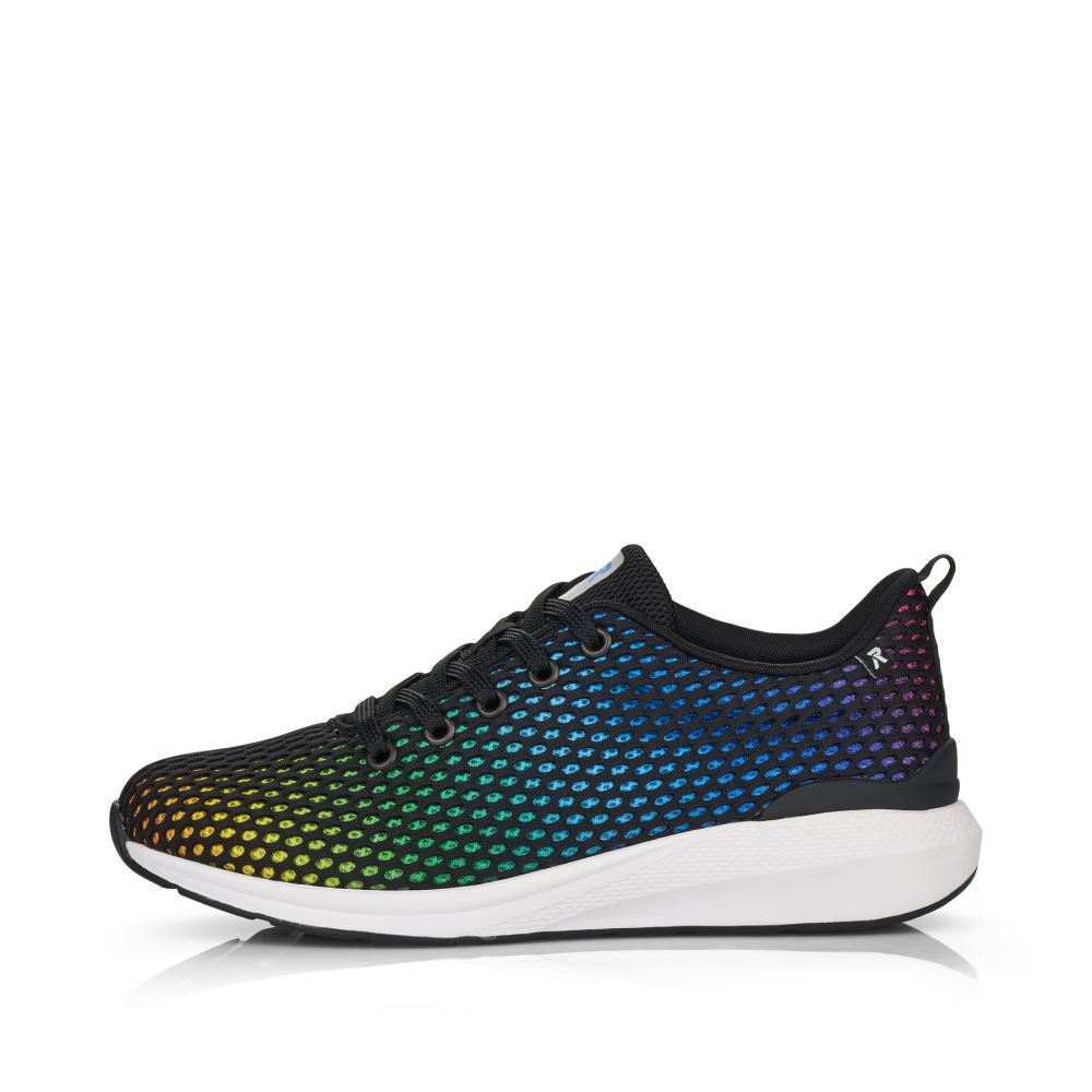Rieker Evolution Women's Low Sneakers - Deep Black Rainbow