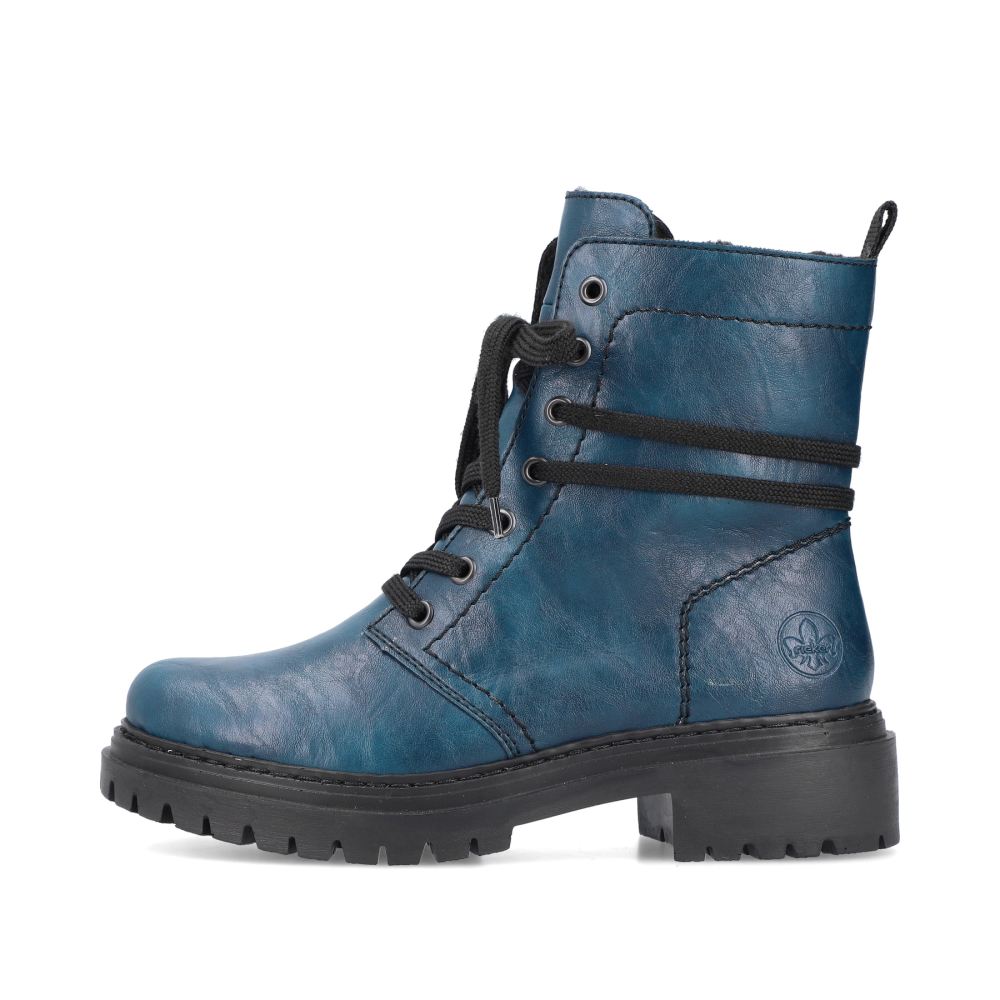 Rieker Women's Biker Boots Cyan Blue