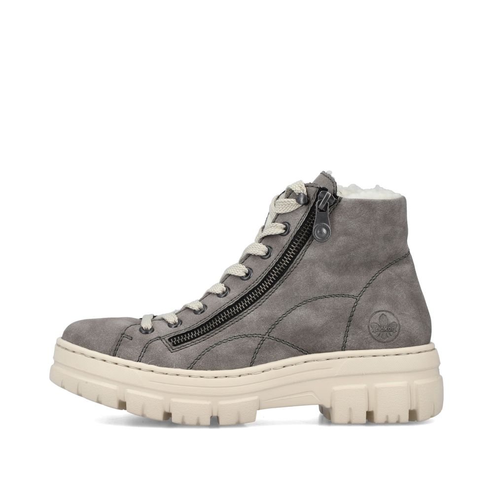 Rieker Women's Lace-Up Boots - Dusty Gray