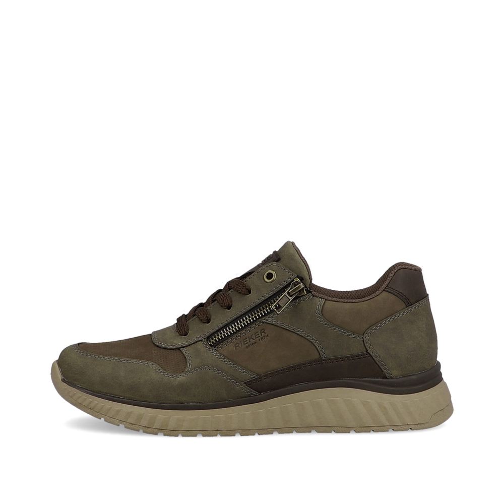Rieker Men's Low Sneakers Army Green-Olive Brown