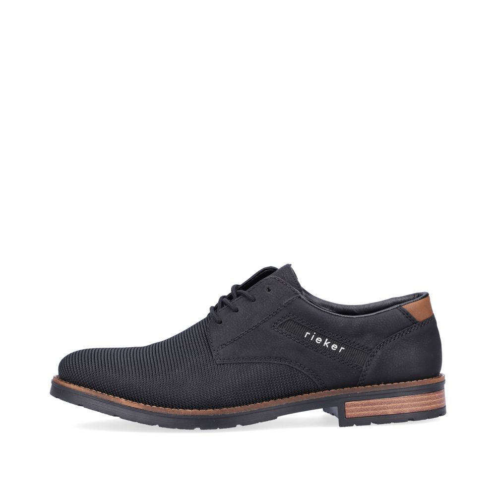 Rieker Men's Lace-Up Shoes - Graphite Black